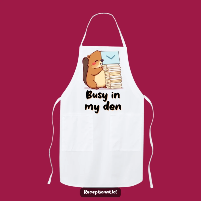 Funny Beaver Chef Apron: Hilarious Kitchen Gift for Organized Cooks