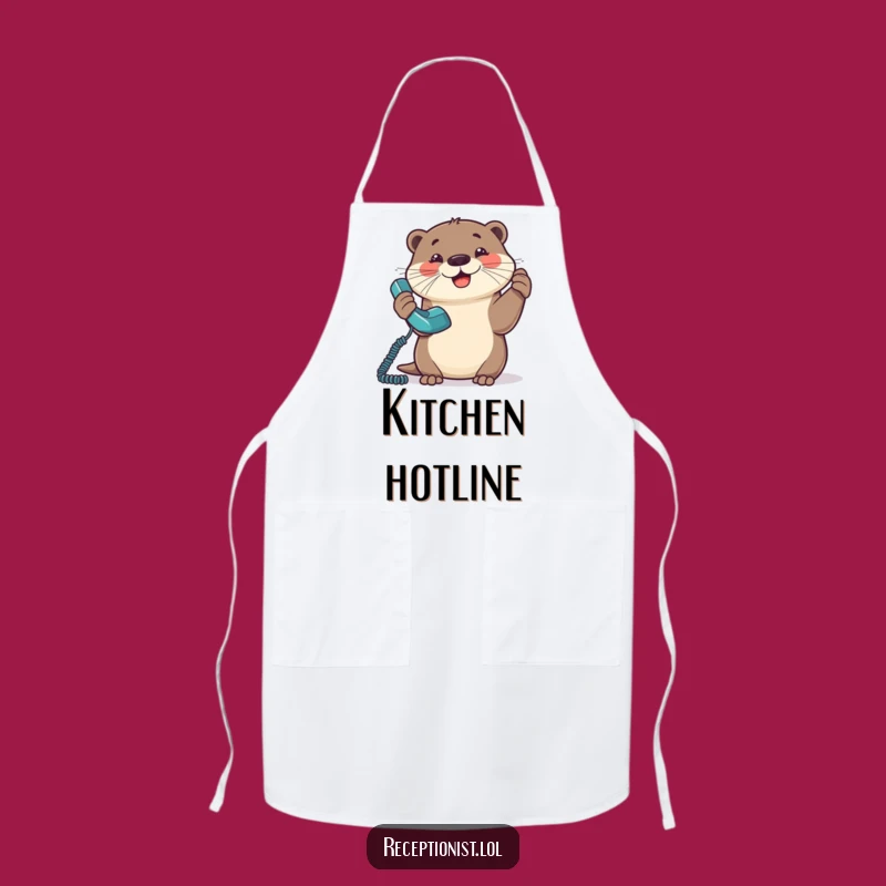 Funny Otter Communicator Apron - Hilarious Chef's 'Ready to Talk' Gear