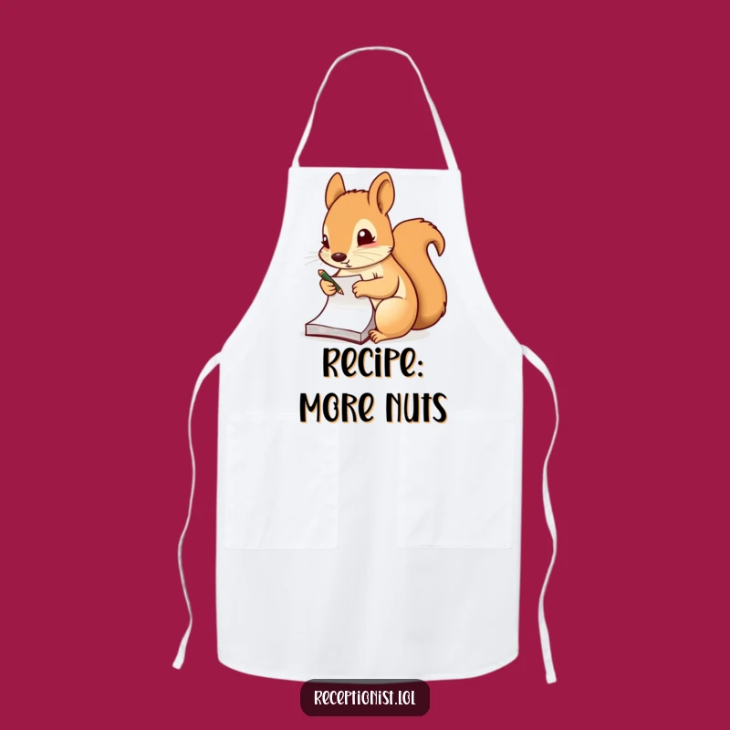 Funny Squirrel Apron: Kitchen Note-Taker Chef, Perfect Funny Gift for Busy Cooks!