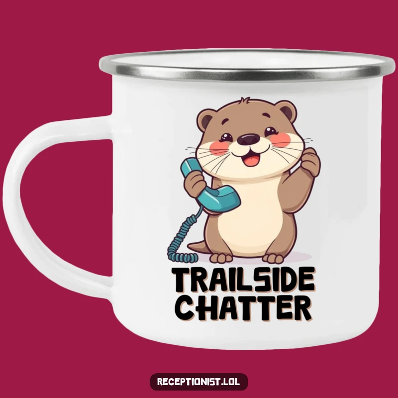 Funny Otter Communicator Camping Mug - Hilarious 'Stay Connected' Mug