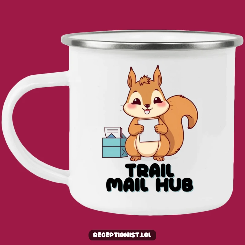 Funny Squirrel Mail Sorter Camping Mug: Organized Sips for Adventures!