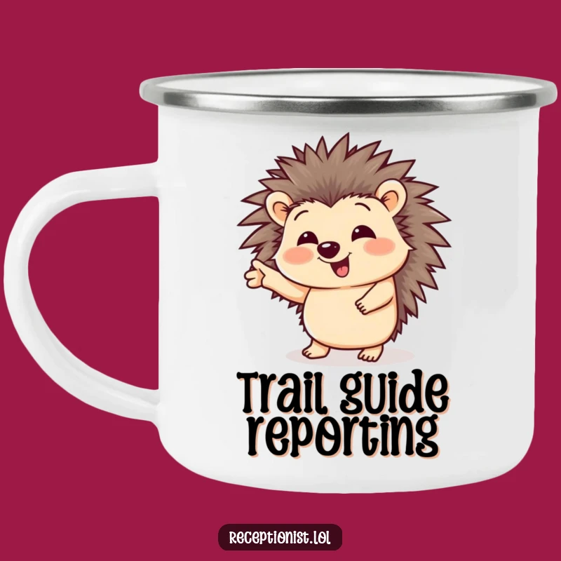 Funny Giggling Hedgehog Camping Mug - Durable & Hilarious Outdoor Gift