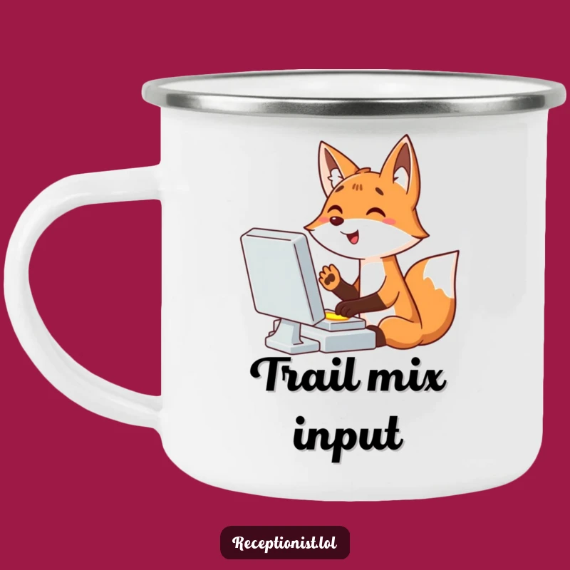 Funny Fox Campfire Mug: Hilarious Cartoon for Outdoor Tech Enthusiasts