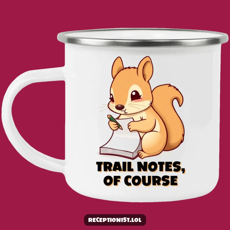 Funny Squirrel Camping Mug: Trail Note-Taker, Ultimate Funny Gift for Outdoor Brainstormers!