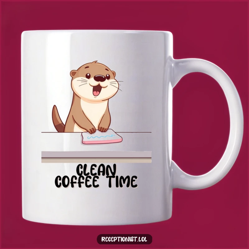 Funny Bouncing Otter Cleaning Mug: Perfect Gift for Busy Bees!