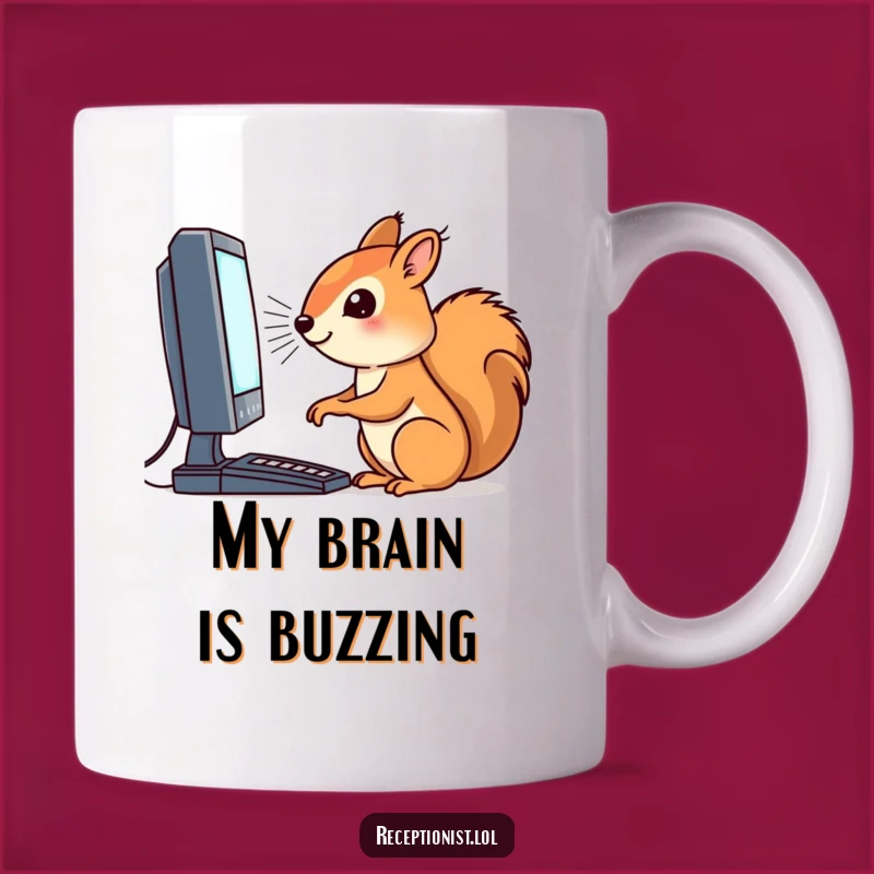 Funny Squirrel Coder Mug - Hilarious Tech Support Animal Gift