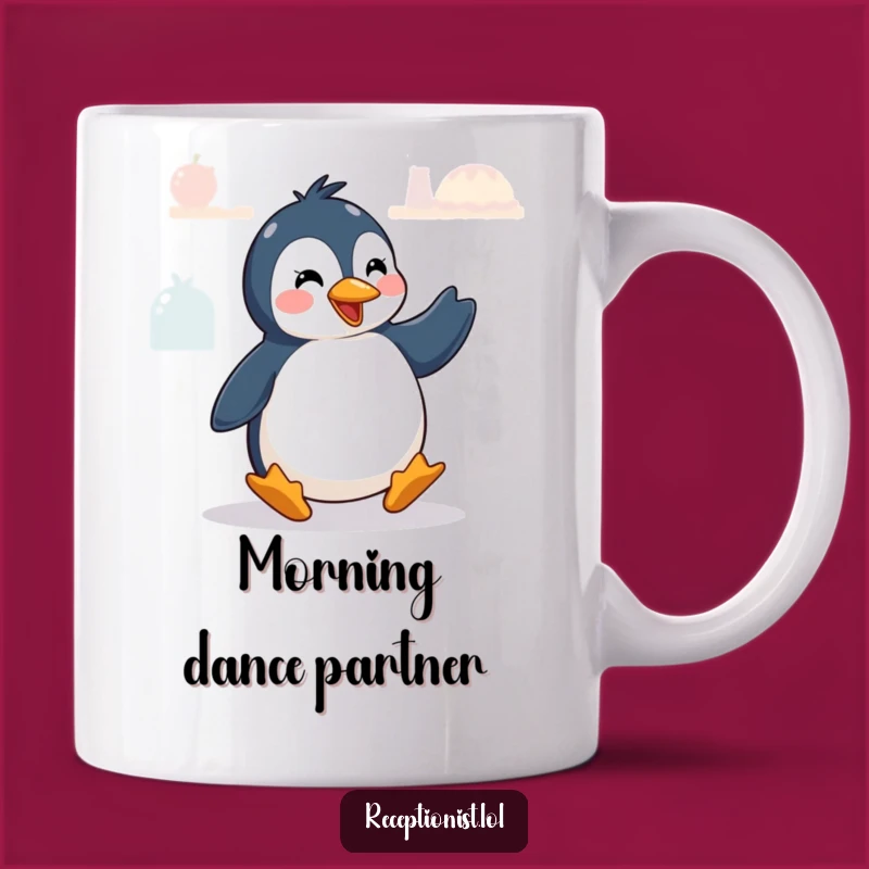 Funny Penguin Dance Mug: Joyful Greeting Gift for a Lively Friend