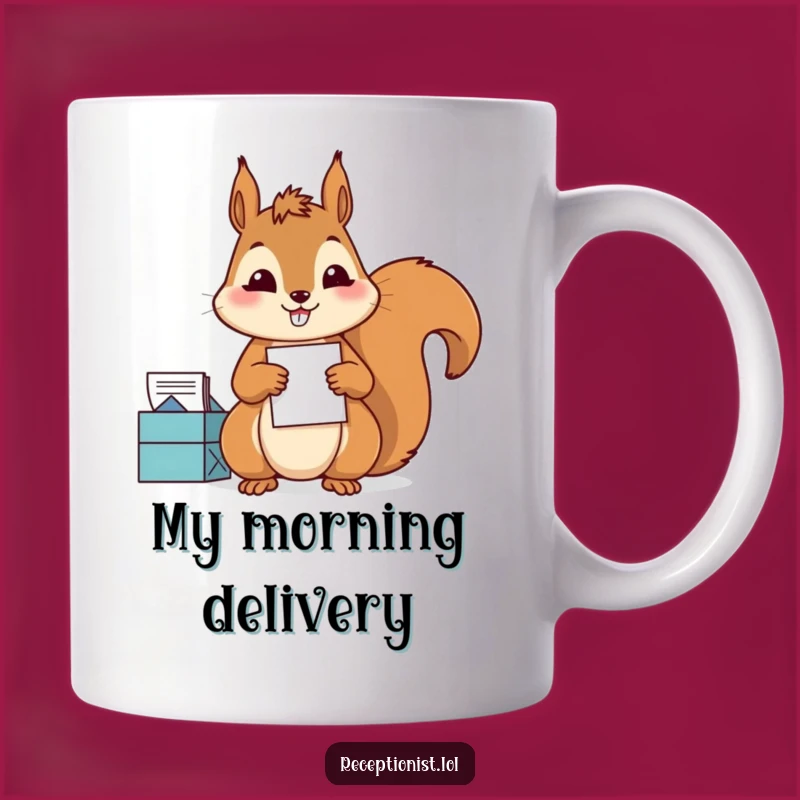 Funny Squirrel Mail Sorter Mug: Perfect Gift for Organized Amigos!