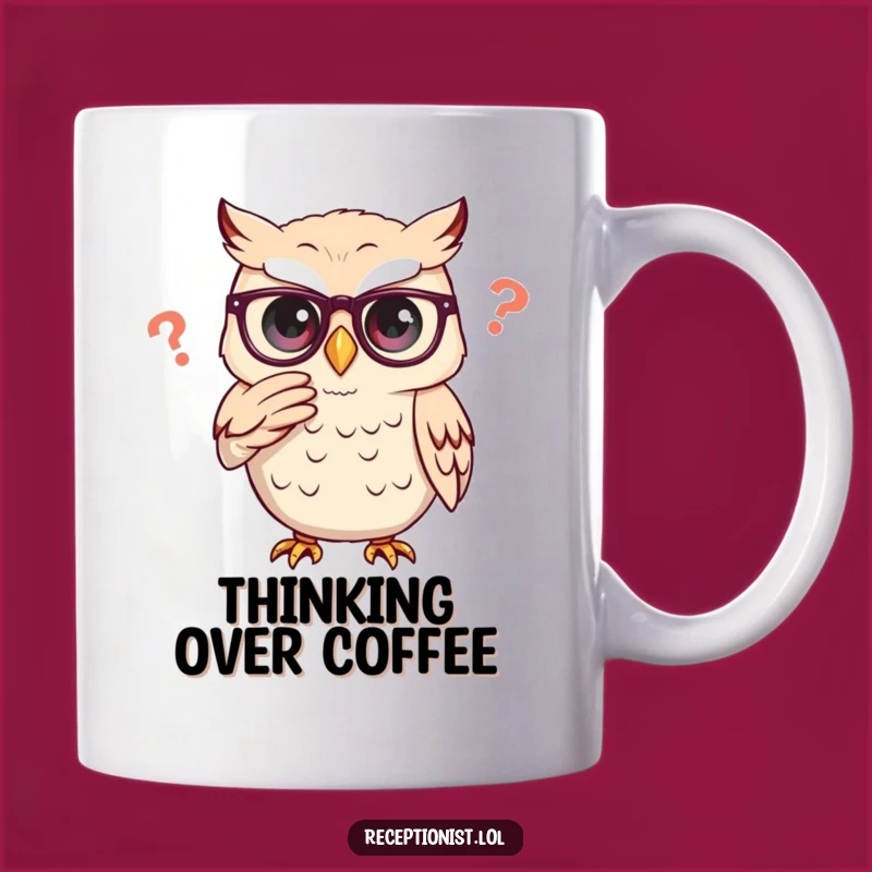 Funny Owl Glasses Mug: Intellectual Gift for a Thoughtful Person