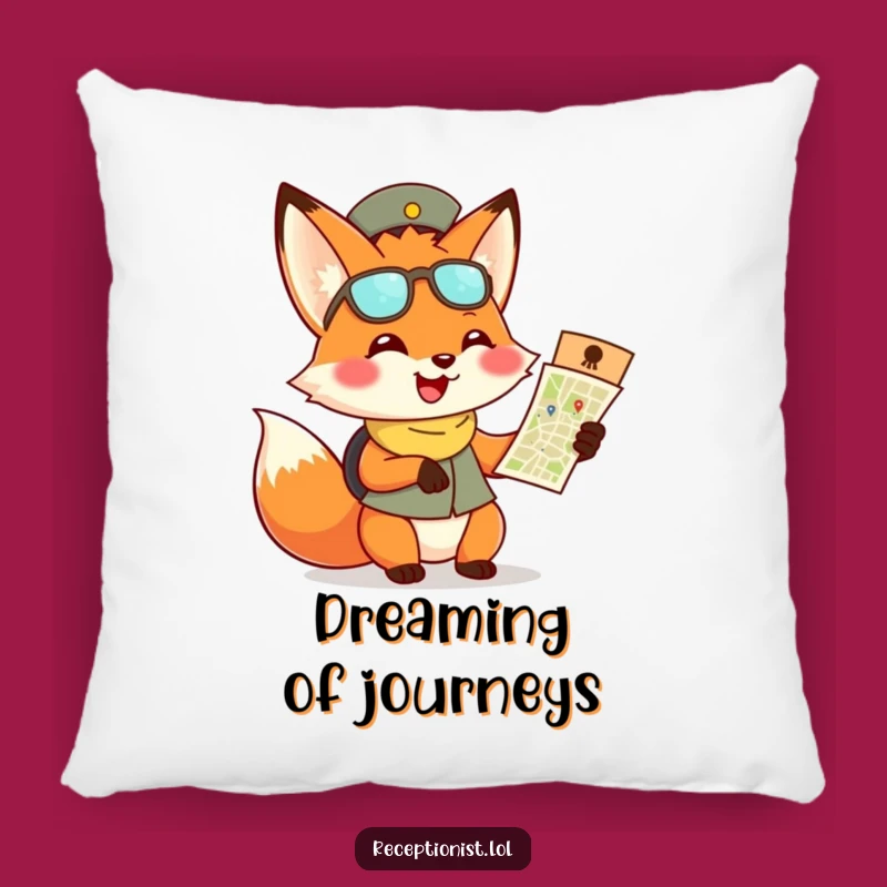 Funny Fox Receptionist Pillow - Cozy Comfort & Playful Humor Gift