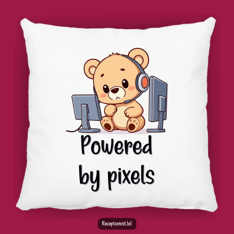 Funny Bear Cub Gaming Pillow: Cozy Comfort, Adorable Funny Gift