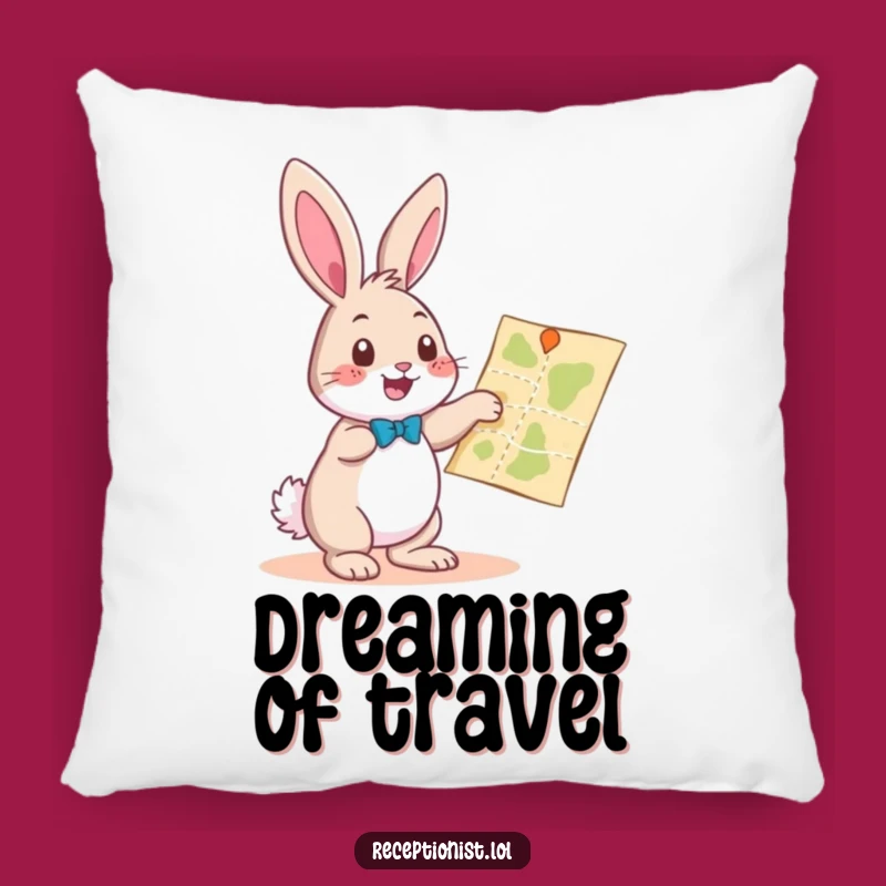 Funny Bunny Pillow: Cozy Adventure Cushion, a Hilarious Decorative Gift