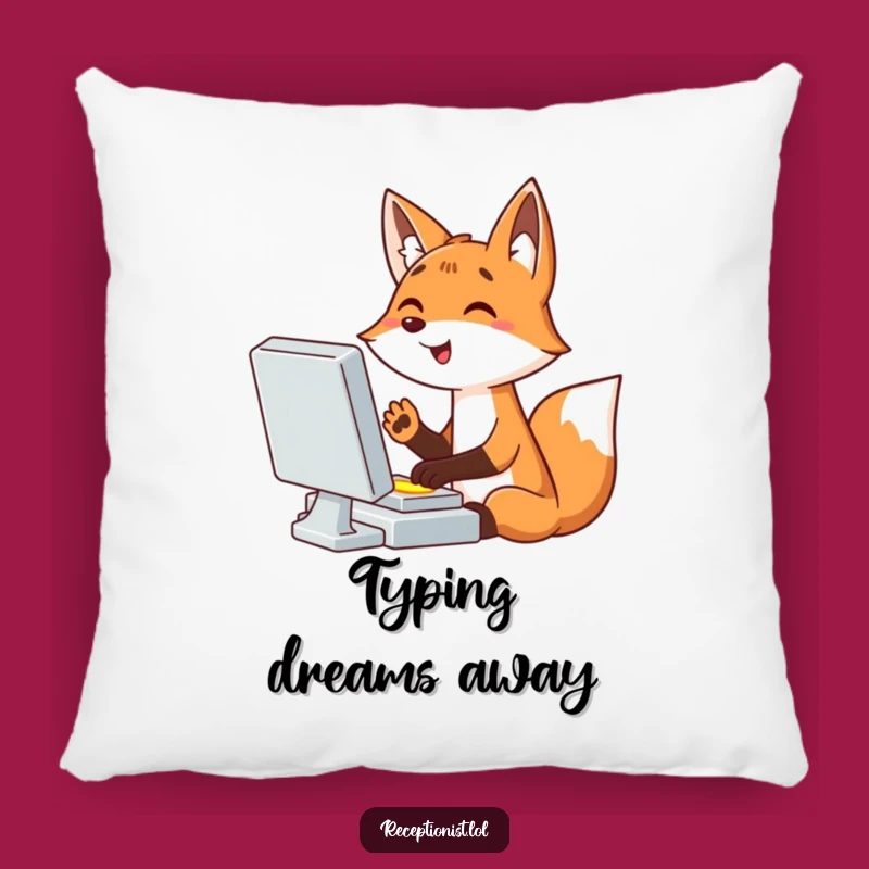 Funny Fox Pillow: Comfy Cartoon Accent for Your Couch or Bed