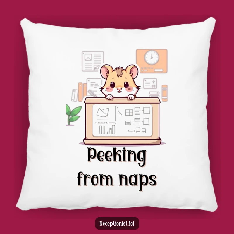 Funny Hamster Pillow: Cozy Desk Companion Comfort, Adorable Funny Gift for Your Couch!