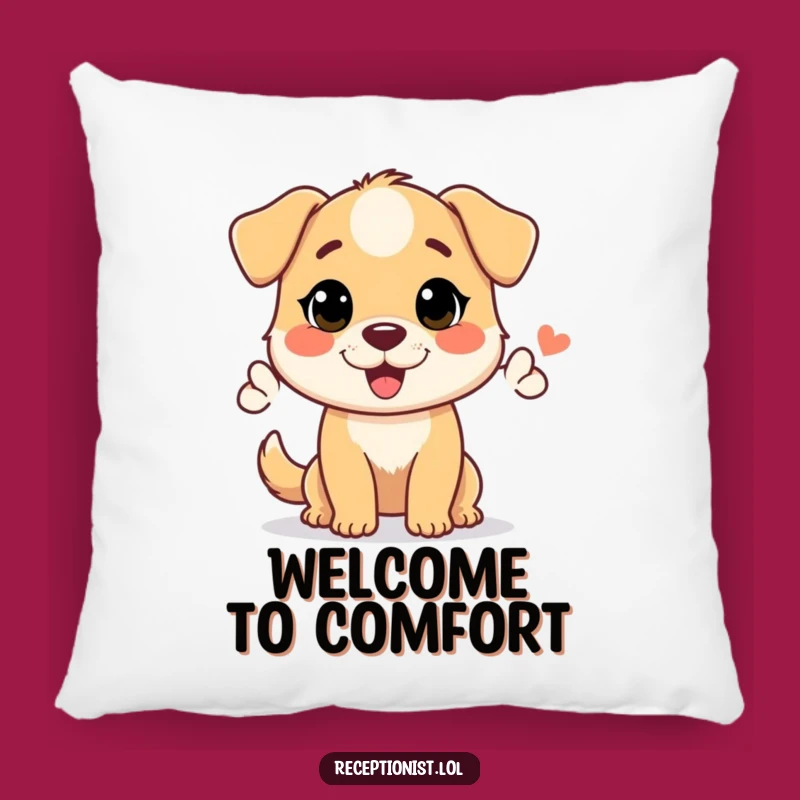 Funny Helpful Dog Accent Pillow - Comfy & Welcoming Decor Gift