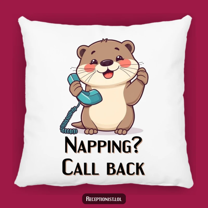Funny Otter Communicator Pillow - Cozy 'Always Listening' Accent