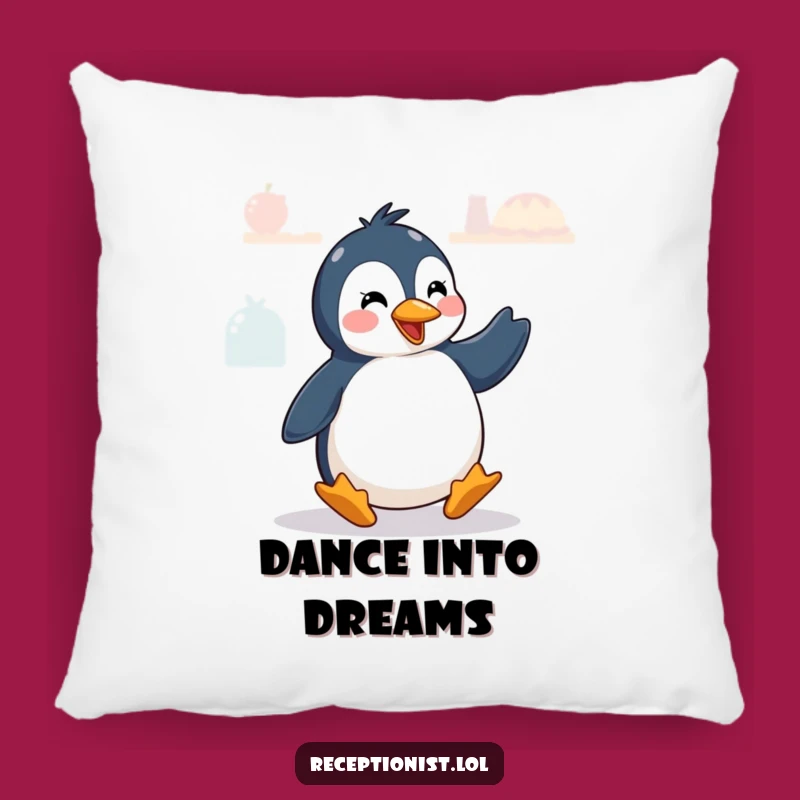 Funny Penguin Comfort Pillow: Playful Greeting and Cozy Cushion