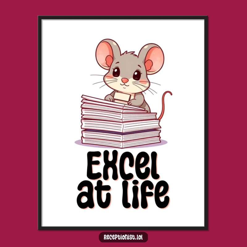Funny Mouse Digital Art: Hilarious Wall Decor for the Organized Soul