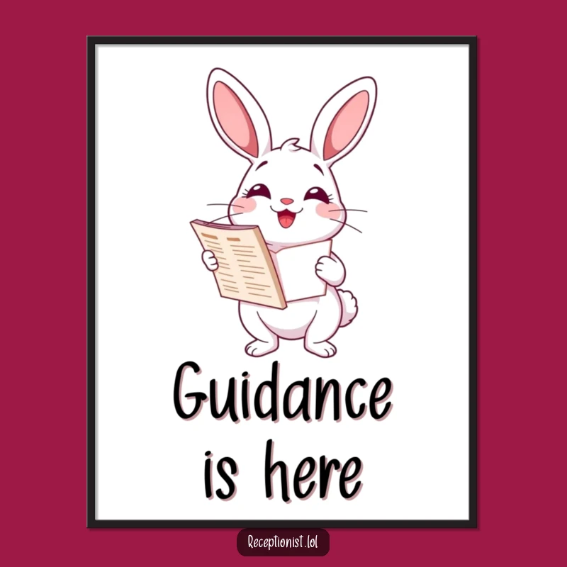 Funny Rabbit Digital Art Print: Hilarious Cartoon Wall Art for a Welcoming Space
