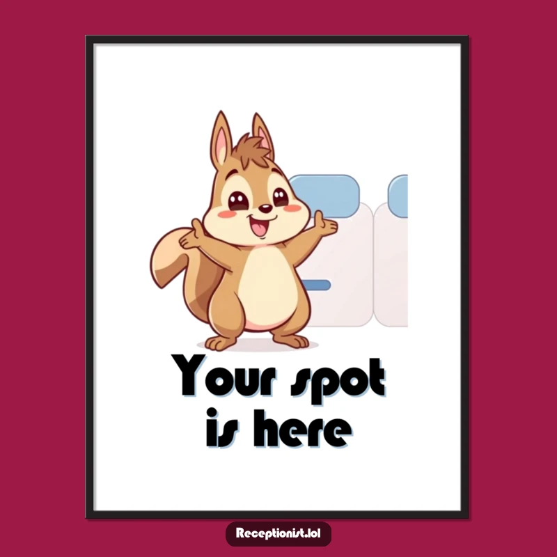 Funny Squirrel Welcome Art Print: Instant Joyful Decor, Perfect Gift