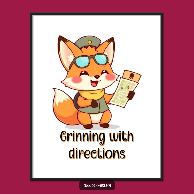 Funny Fox Receptionist Digital Art - Instant Adventure & Charm