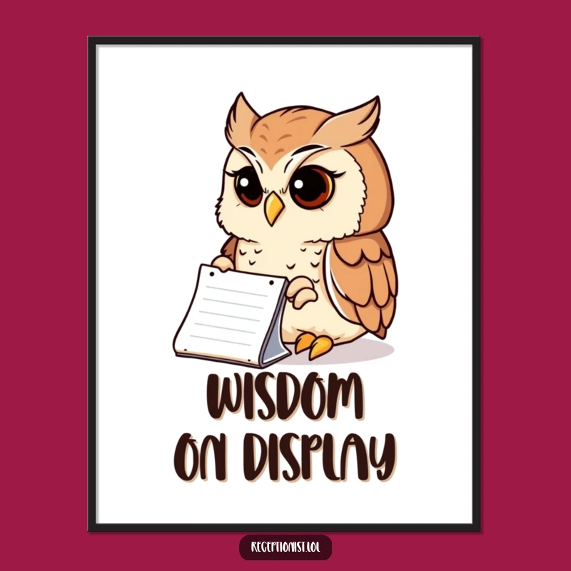 Funny Wise Owl Notepad Print: Instant Art for the Intellectually Amused!