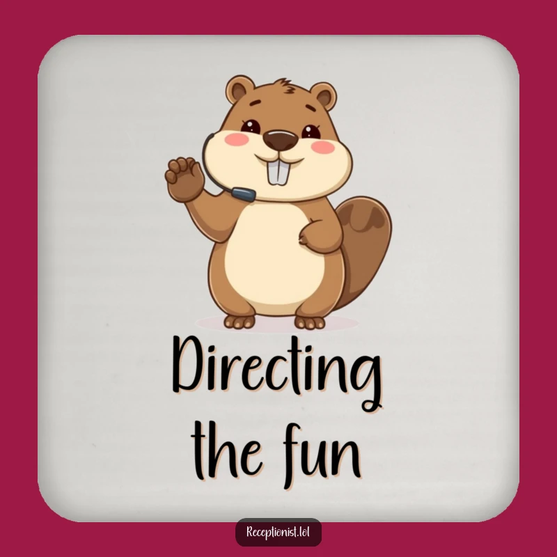 Funny Beaver Coaster: Busy Host Decor for Organized Spaces