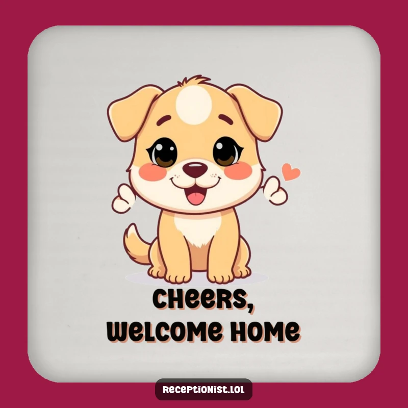 Funny Helpful Dog Drink Coaster - Protect Surfaces with Welcoming Humor Gift