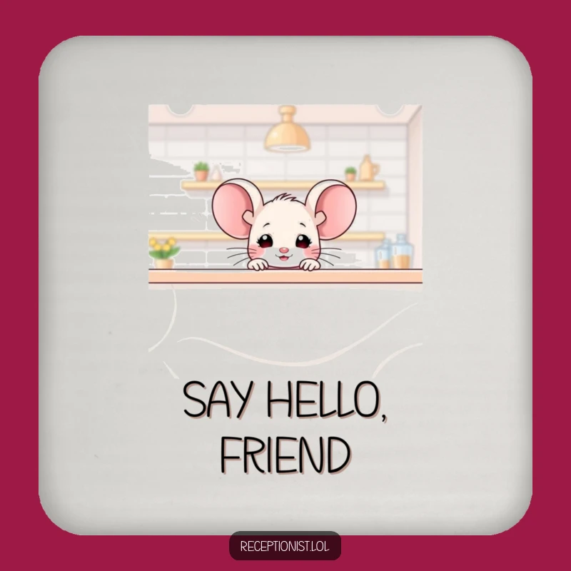 Funny Mouse Countertop Coaster: Protects Drinks with Tiny Charm, Gift