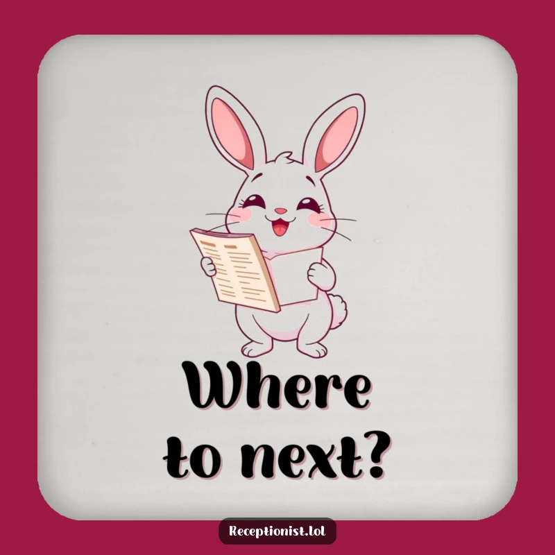 Funny Rabbit Drink Coaster: Hilarious Cartoon Protection for Your Surfaces