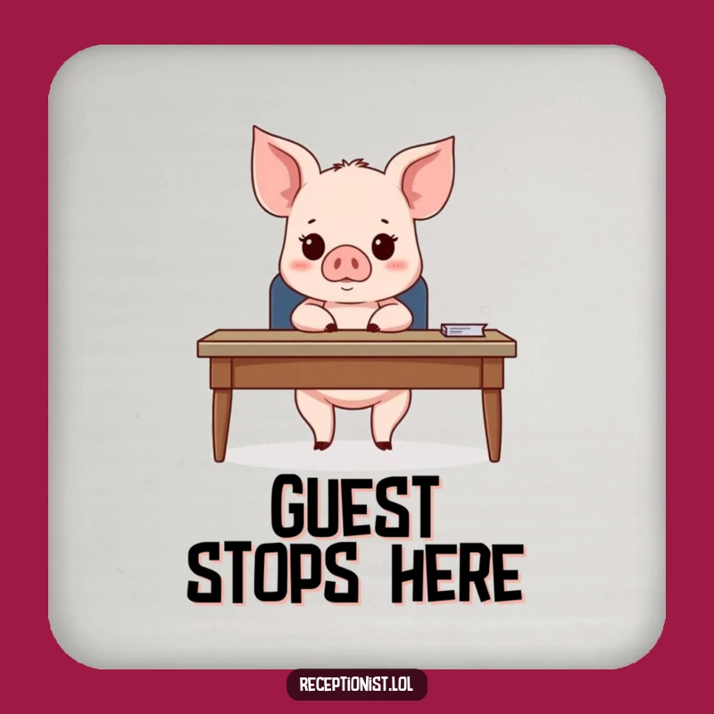 Funny Piglet Desk Coaster: Protect Surfaces with Hilarious Office Charm