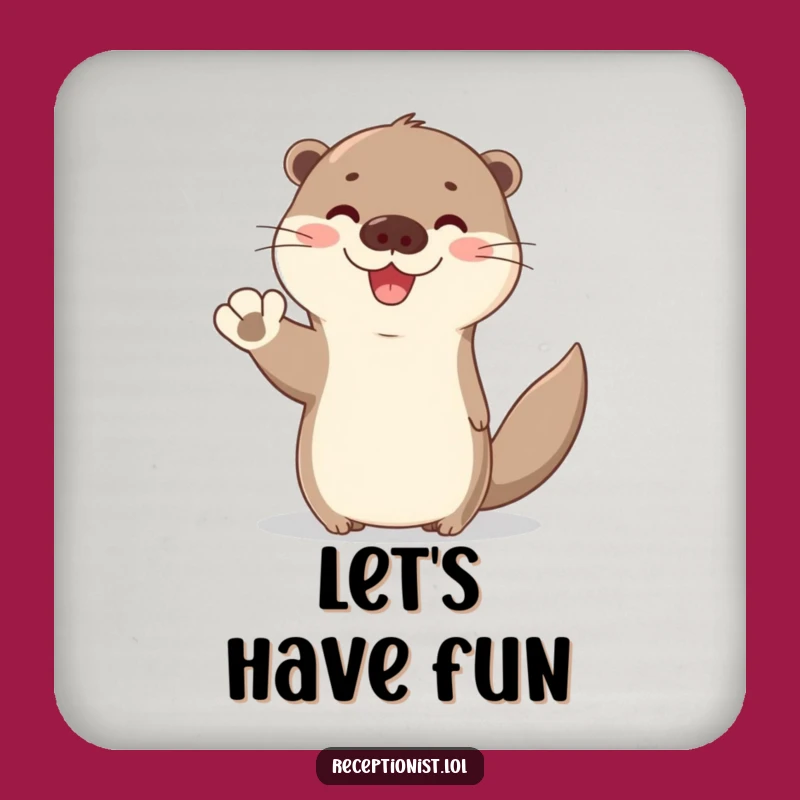 Funny Otter Welcome Coaster: Protect Surfaces with Hilarious Friendliness