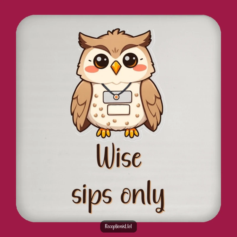 Funny Owl Coaster: Hilarious Protection for Proud Surfaces