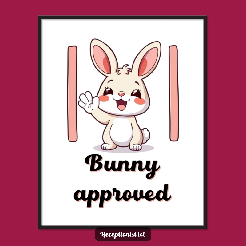 Funny Bunny Welcome Poster: Greet Guests with Artful Charm