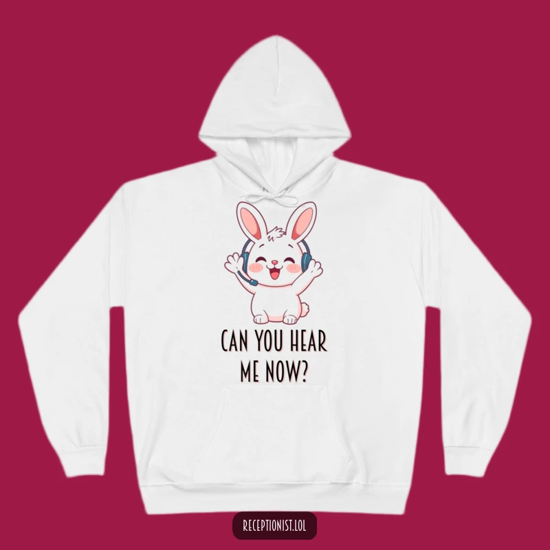 Cozy Funny Bunny Hoodie: Warm Up with a Humorous Welcome Gesture!