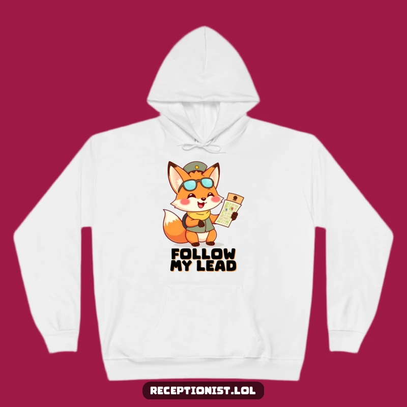 Funny Fox Receptionist Hoodie - Cozy Adventure Wear & Hilarious Gift