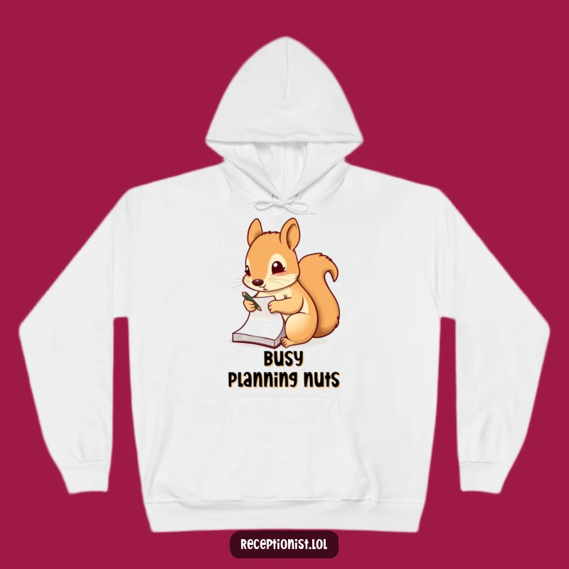 Funny Squirrel Notepad Hoodie: Cozy Study Buddy, The Ultimate Funny Gift for Learners!