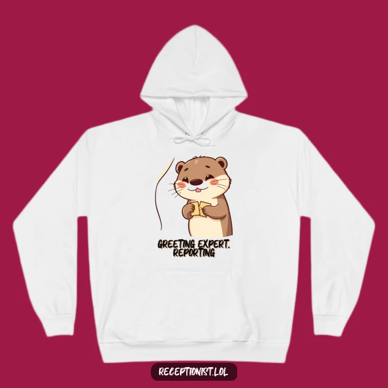 Cozy Funny Otter Hoodie: Warm Greeting and Adorable Design for Him/Her