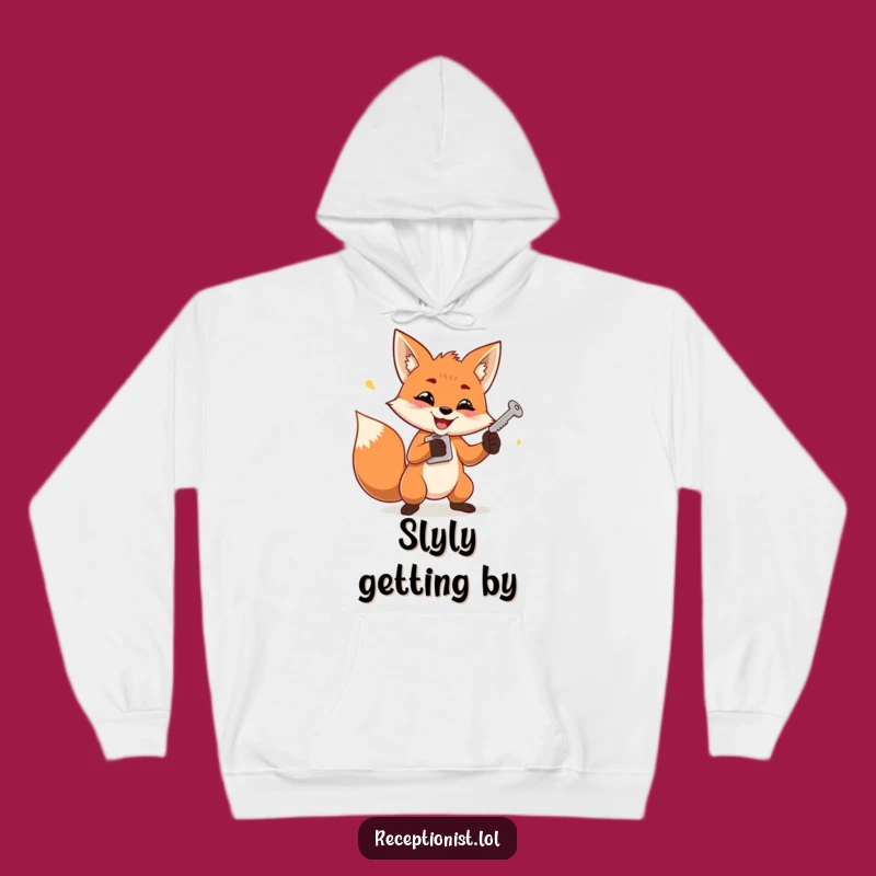 Cozy Funny Fox Juggling Keys Hoodie: Warmth and Wit