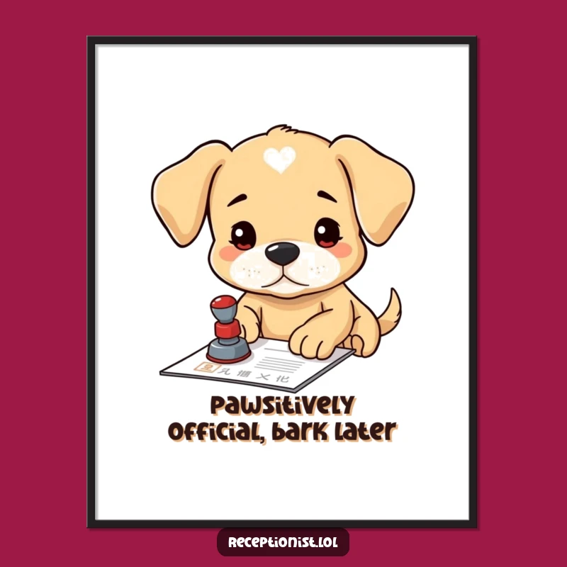 Funny Free Printable Puppy Wall Art: Downloadable Digital Art for Official Charm!