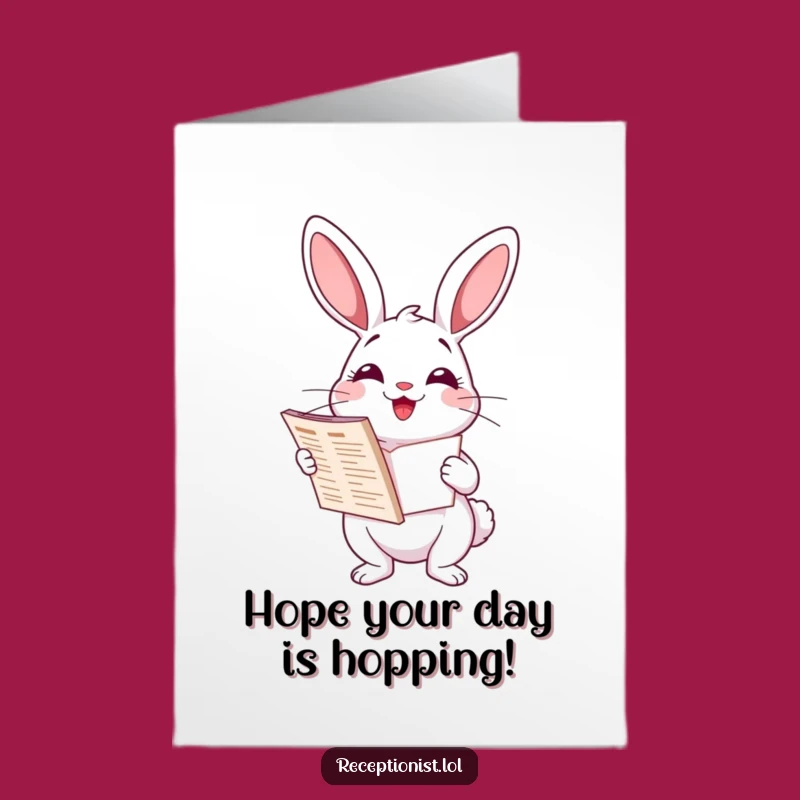 Helpful Rabbit Birthday Card: Free Printable Cheerful Downloadable Gift!