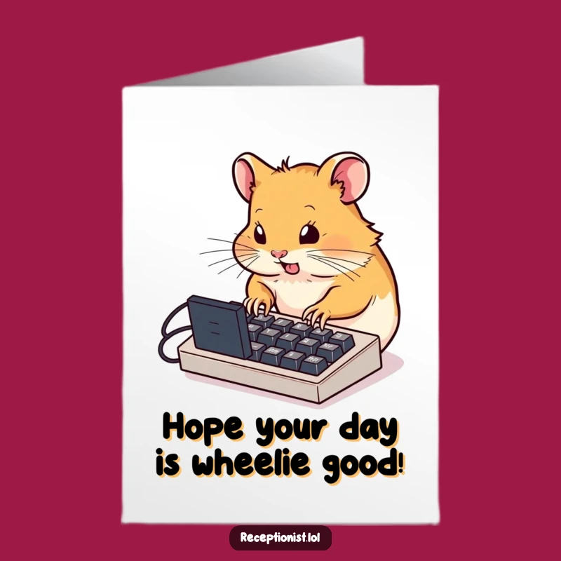 Free Printable Hamster Birthday Card: Fast Typing Rodent for a Busy Year
