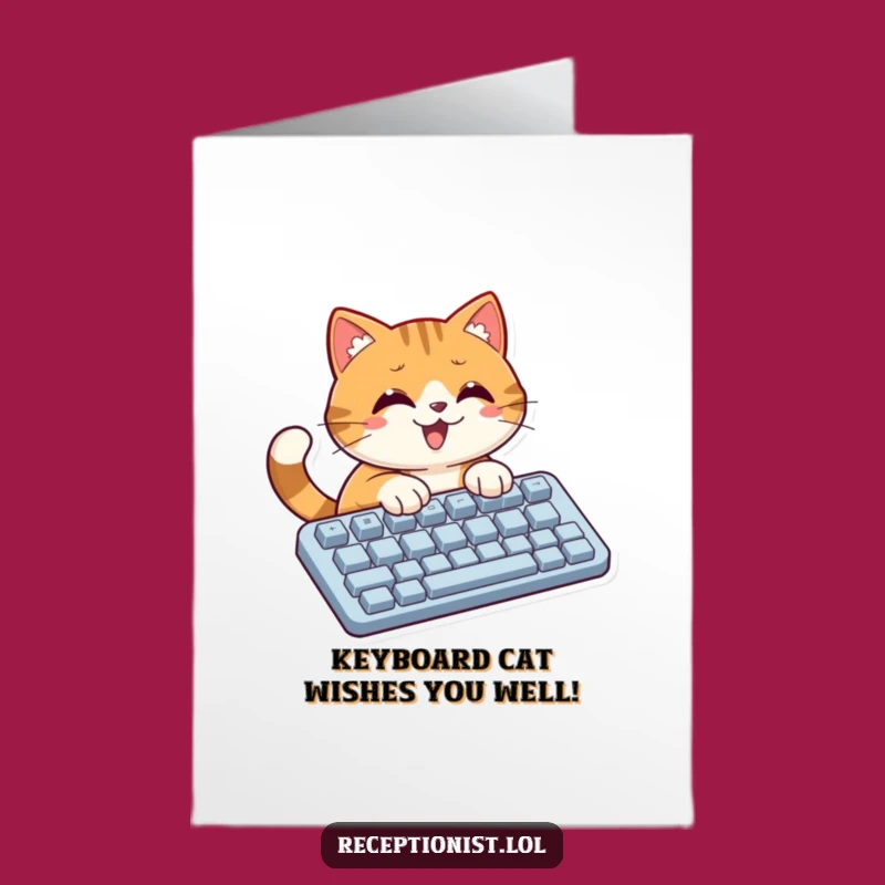 Free Printable Funny Cat Birthday Card - Hilarious Cat Typing Downloadable Gift