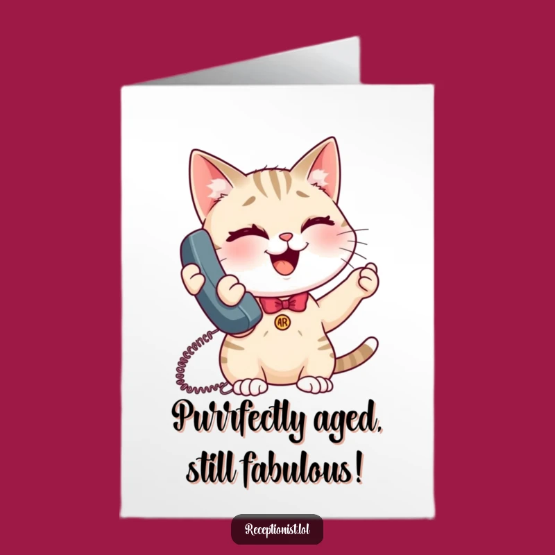 Free Printable Giggling Cat Birthday Card: Funny Downloadable Cat Gift