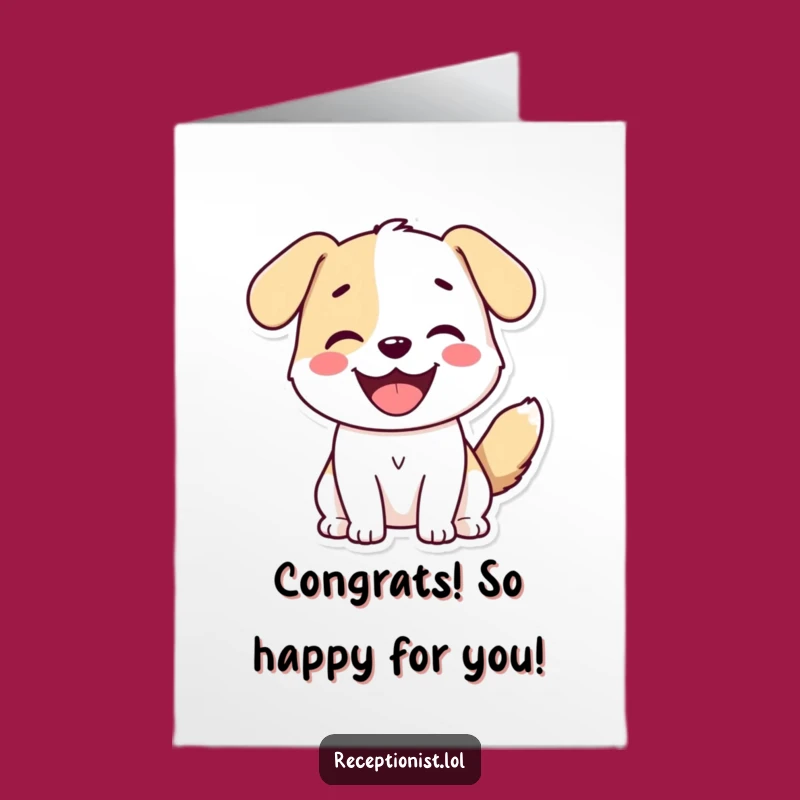 Free Printable Congrats Card: Funny Dog Cheers, Amazing Downloadable Gift!