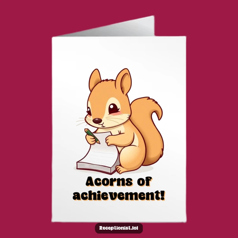 Free Printable Squirrel Congrats Card: Funny DIY Downloadable Gift for Achievements