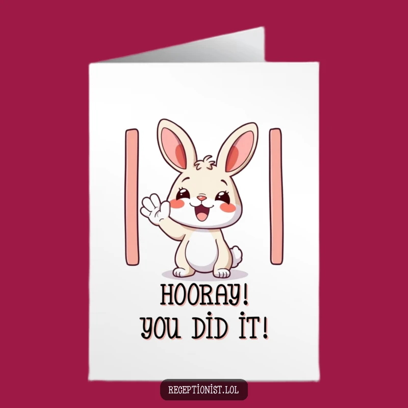 Free Printable Congrats Card: Happy Bunny Cheers Your Success!
