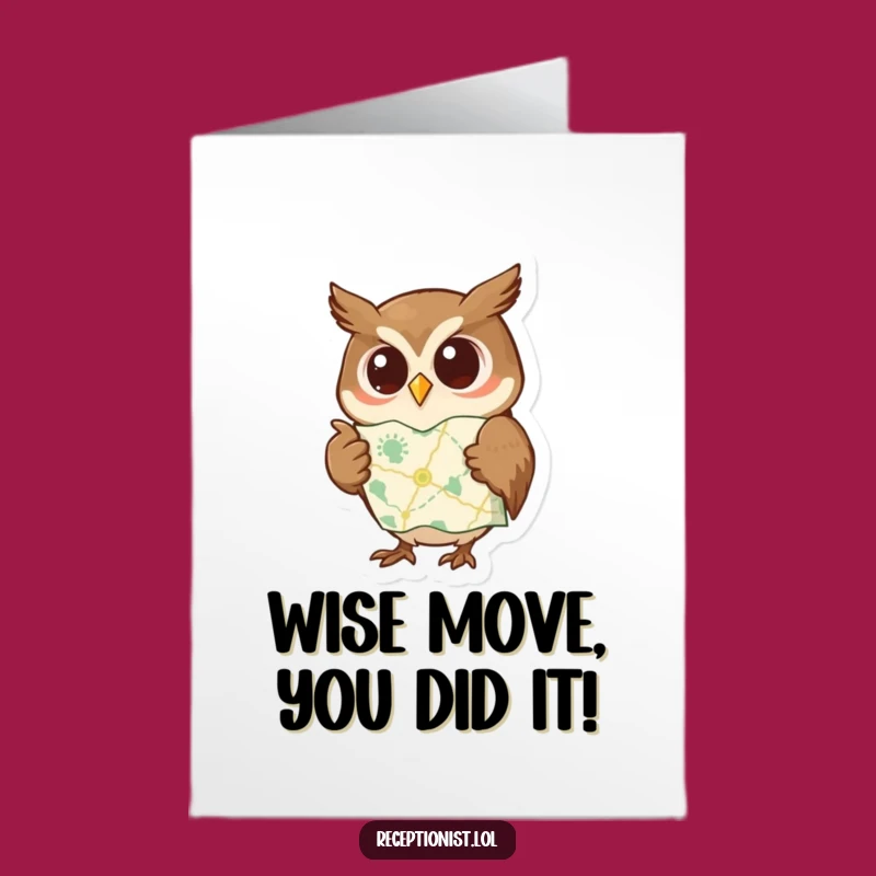 Free Printable Congrats Card: Wise Owl Map Reader, Humorous Downloadable Gift