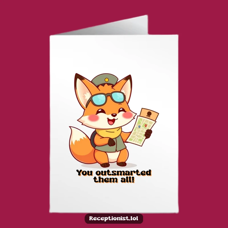 Free Printable Fox Congrats Card: Joyful Downloadable Greeting