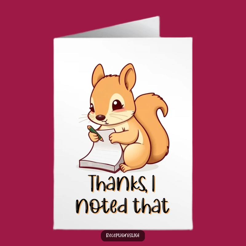 Free Printable Squirrel Thank You Card: Funny DIY Downloadable Gift for Gratitude